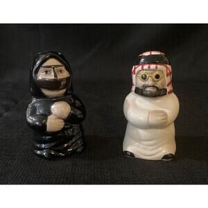 Rare Muslim Couple Salt and Pepper Shaker EURO Collection Dubai Made in P.R.C.